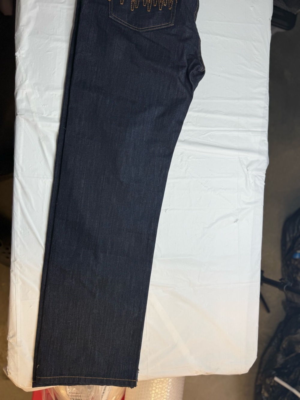 The Hundreds Jeans Mens 36 Blue Denim Bomb Logo Pocket Streetwear - Picture 3 of 11